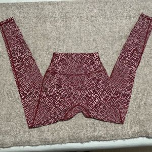 BuffBunny Collection Legacy Leggings Red Bossy Print Sz XS